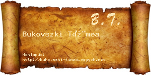 Bukovszki Tímea névjegykártya
