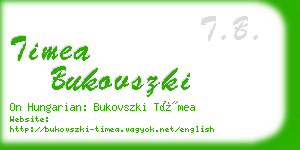 timea bukovszki business card